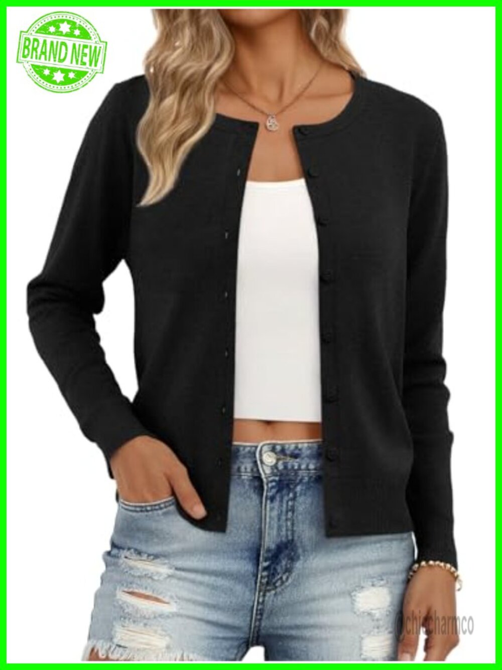 Lightweight Knit Cardigan - Soft Button-Down Sweater for Layering
